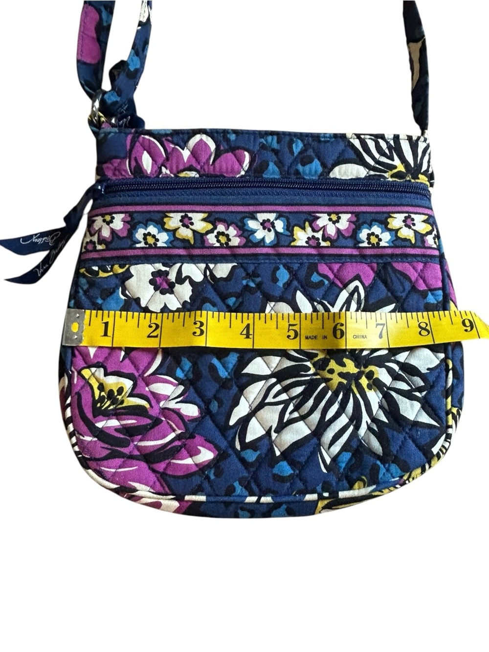 Vera Bradley African Violet Quilted Adjustable Crossbody Bag - Picture 10 of 16